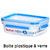 Boite plastique et verre