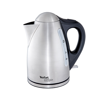 Théière électrique Tefal Express 1,7 L - 2400 W, Ouverture Automatique, Filtre Anti-calcaire, Acier Inoxydable